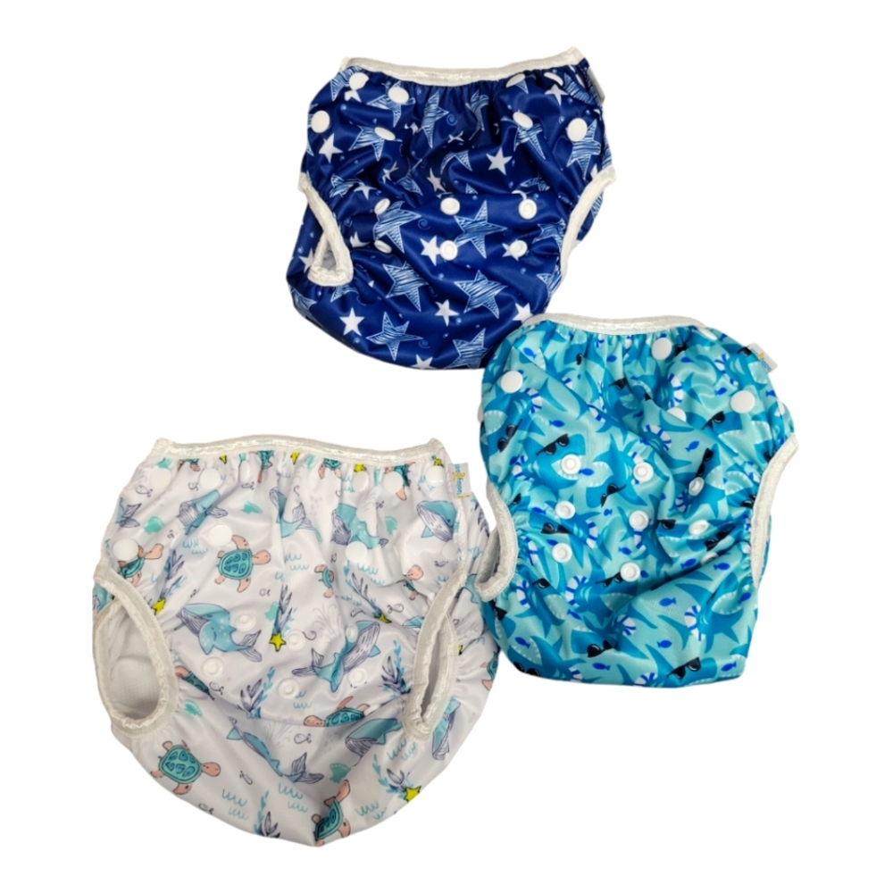 BabyGoal Diaper Covers Set of 3. For swim or diaper cover. Reusable! 8m - 3T